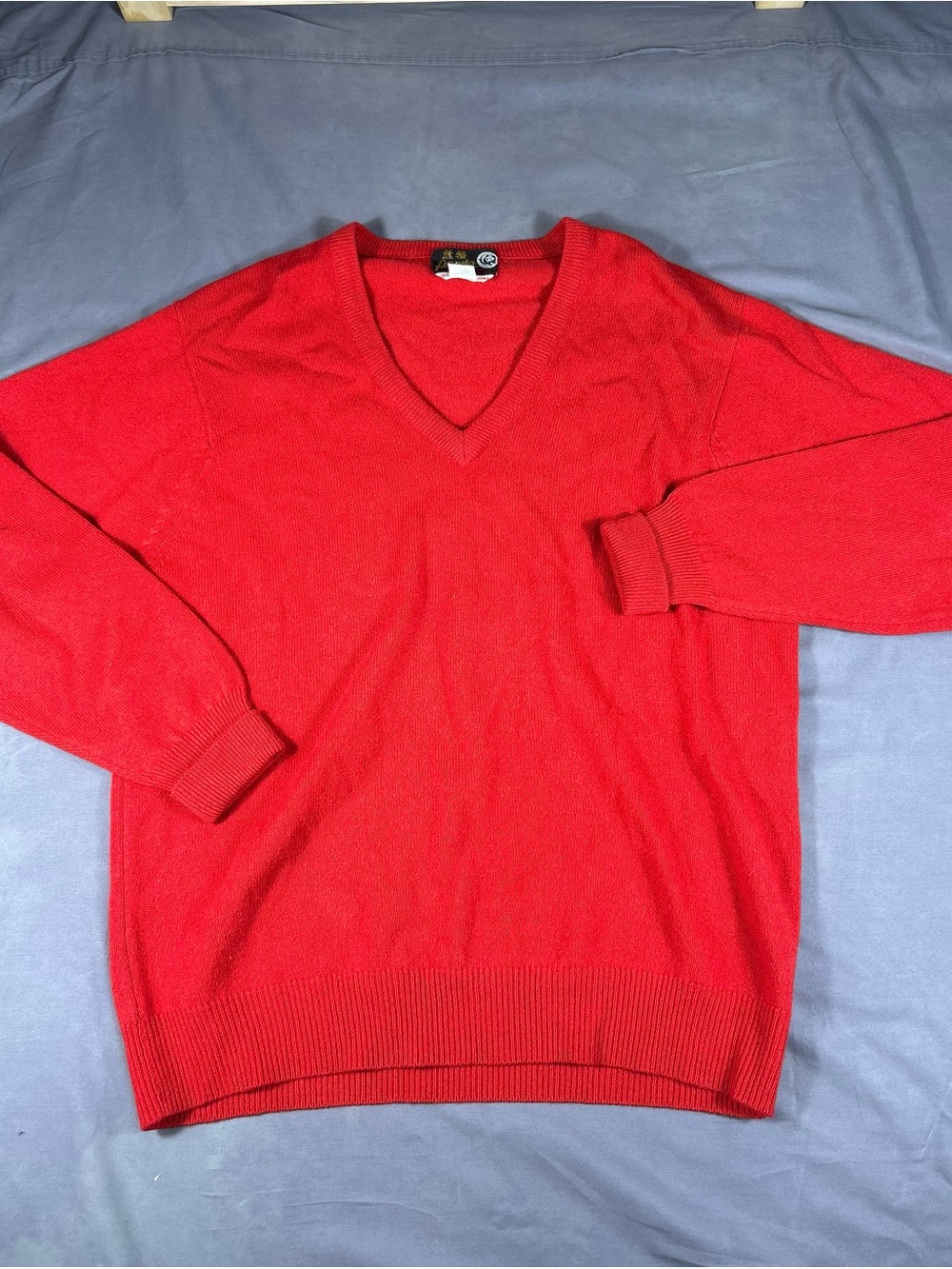 Men's V-Neck Sweater - Red